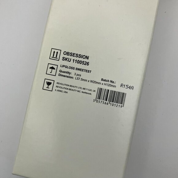 MAKEUP OBSESSION Lip Gloss Set 3x5ml Shimmer Gloss À Lèvres UK Brand New 3pack - Picture 2 of 6